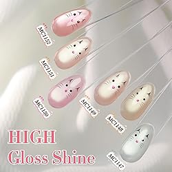 Double Rhythm Cat Eye Gel Nail Polish Set of 6 Same