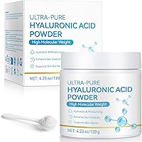 Hyaluronic Acid Powder 100% Pure - Multi-Use DIY Serum for Face, Deep Moisture, Wrinkle Reduction, Fragrance-Free, Preservati