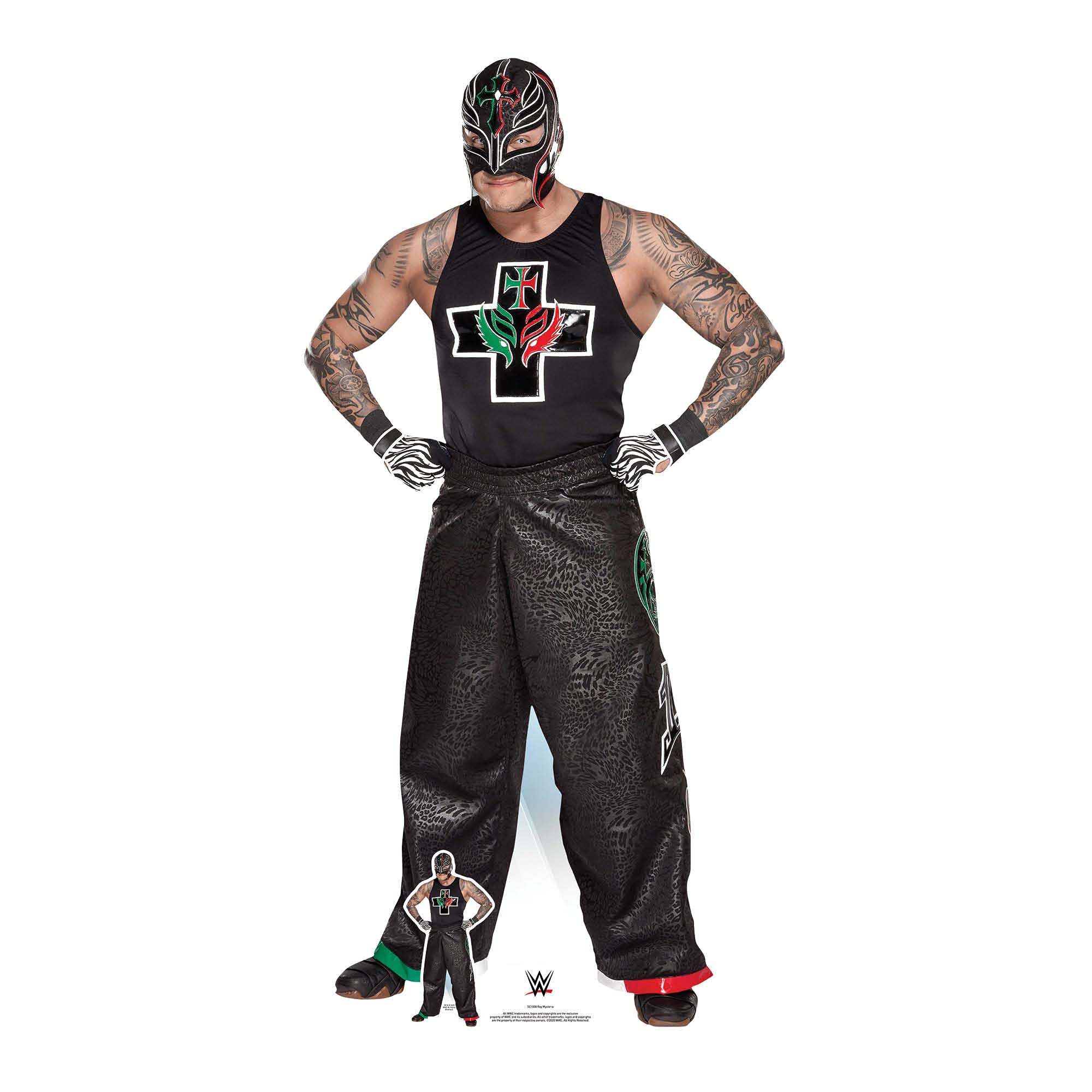 Star Cutouts SC1508 WWE Rey Mysterio Ultimate Edition Lifesize Cardboard Cutout – Masked Wrestling Party Decoration & Fan Display
