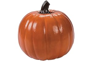 Fun Express Large Foam Pumpkin Decor 9" x 8.25" - Paintable Craft Pumpkins for Halloween, Thanksgiving & Fall Decorating | Indoor Outdoor Artificial Pumpkins for Porch & Mantel