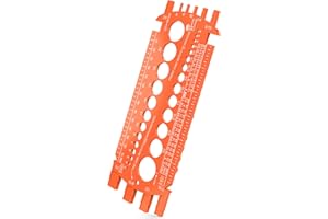 moroinriz Screw Bolt Nut Thread Measure Gauge Size Checker, Bolt Measuring Tool for Sorting Hardware, DIY Project (Orange)