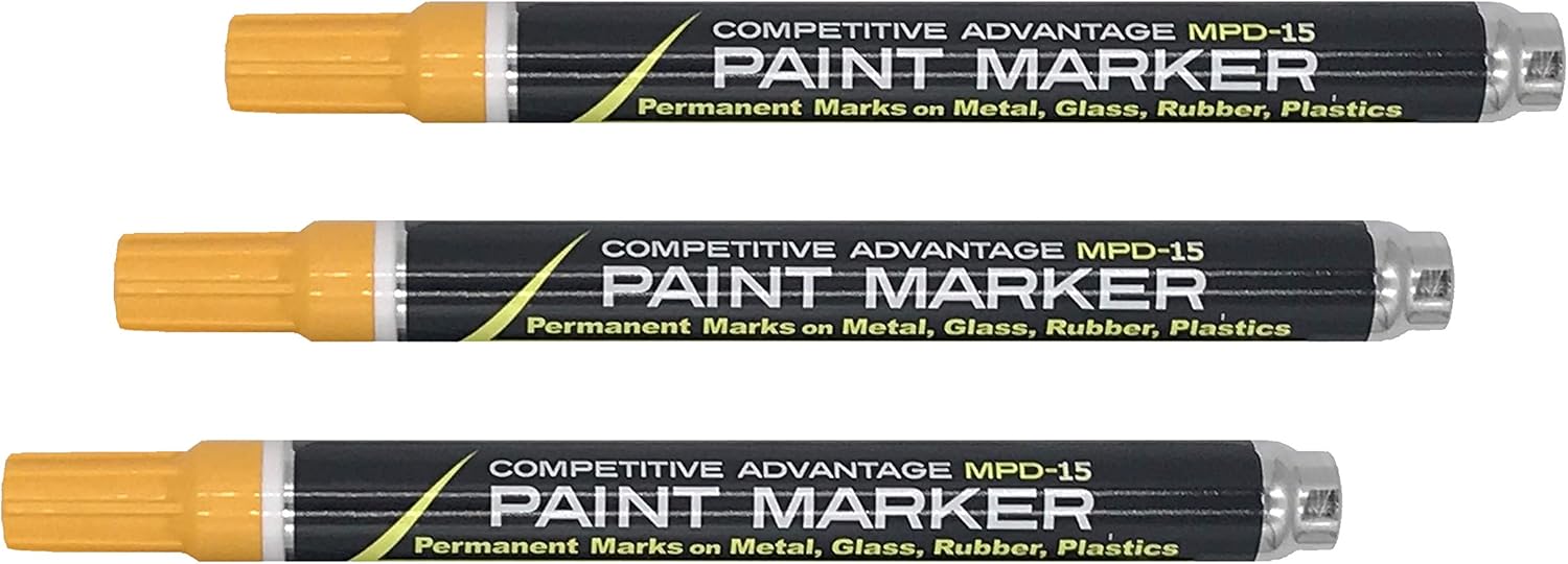 Competitive Advantage Enamel Paint Marker MPD15 (Yellow, 3