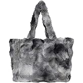 Extolove Fluffy Tote Bag Large Fur Purses for Women Winter Fuzzy Totes Furry Shoulder Handbag Plush Bags | Fluffy, Large, Fur, Winter, Fuzzy, Totes