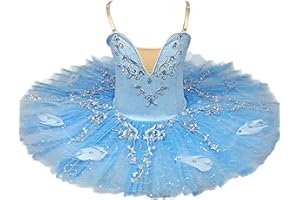 MTPLOP Professional Swan Lake Dance Costumes Kids Womens Ballet Skirt Girls Pancake Tutu Dress