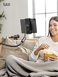 SAIJI Gooseneck Tablet Holder for Bed, One-Hand