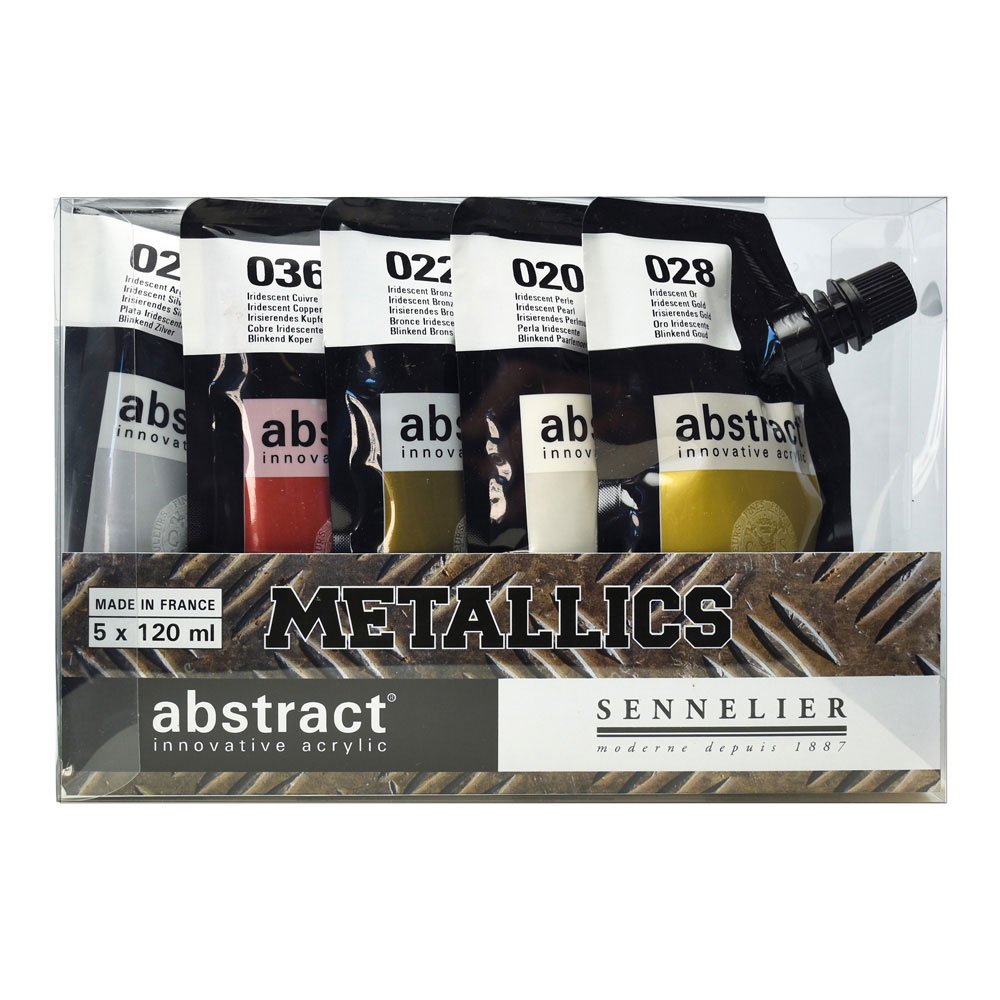 Sennelier Abstract Paint Set 5, Metallic Colors, One Size