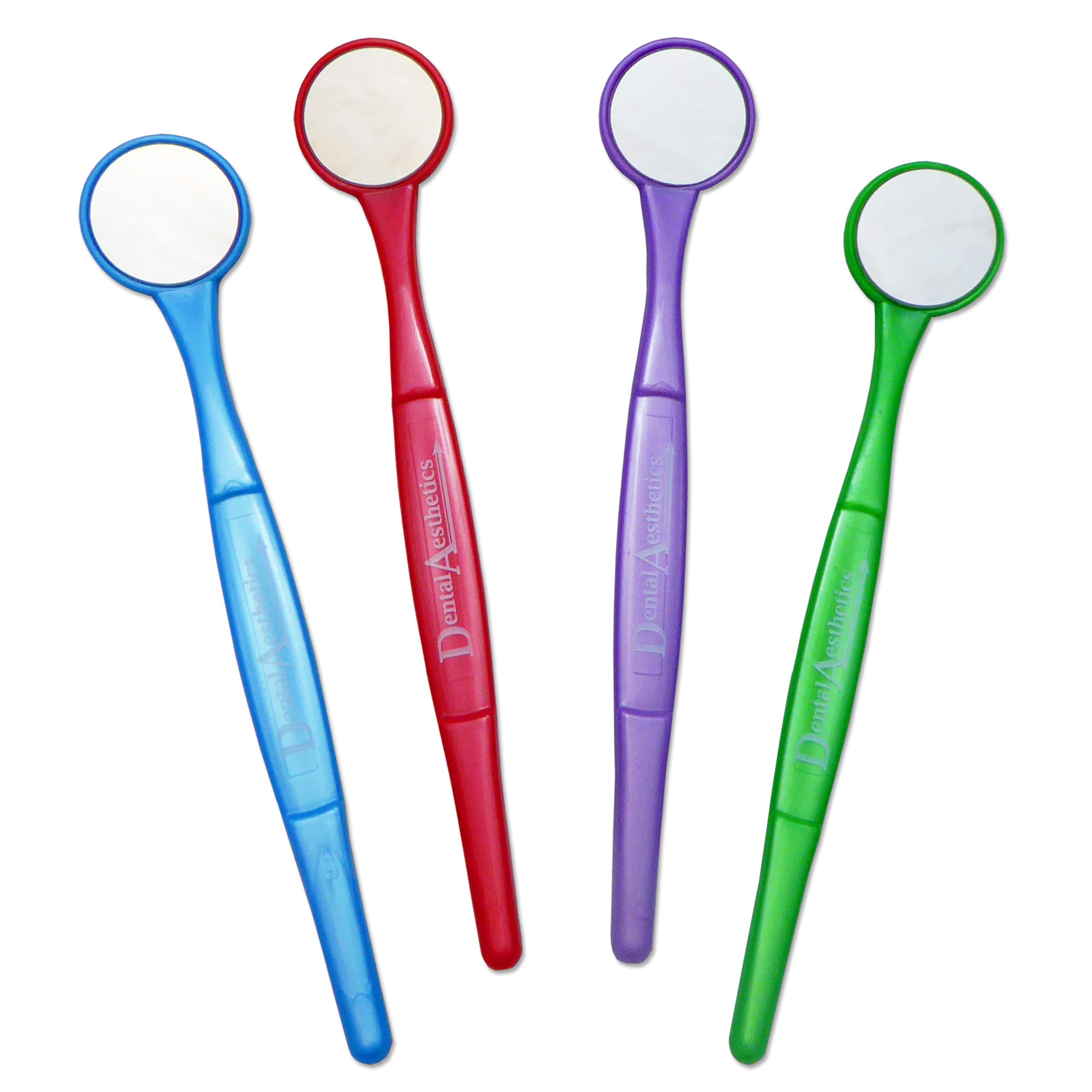 4 x Dental Mouth Mirror ~ Oral Dental Care (1 of Each Colour)