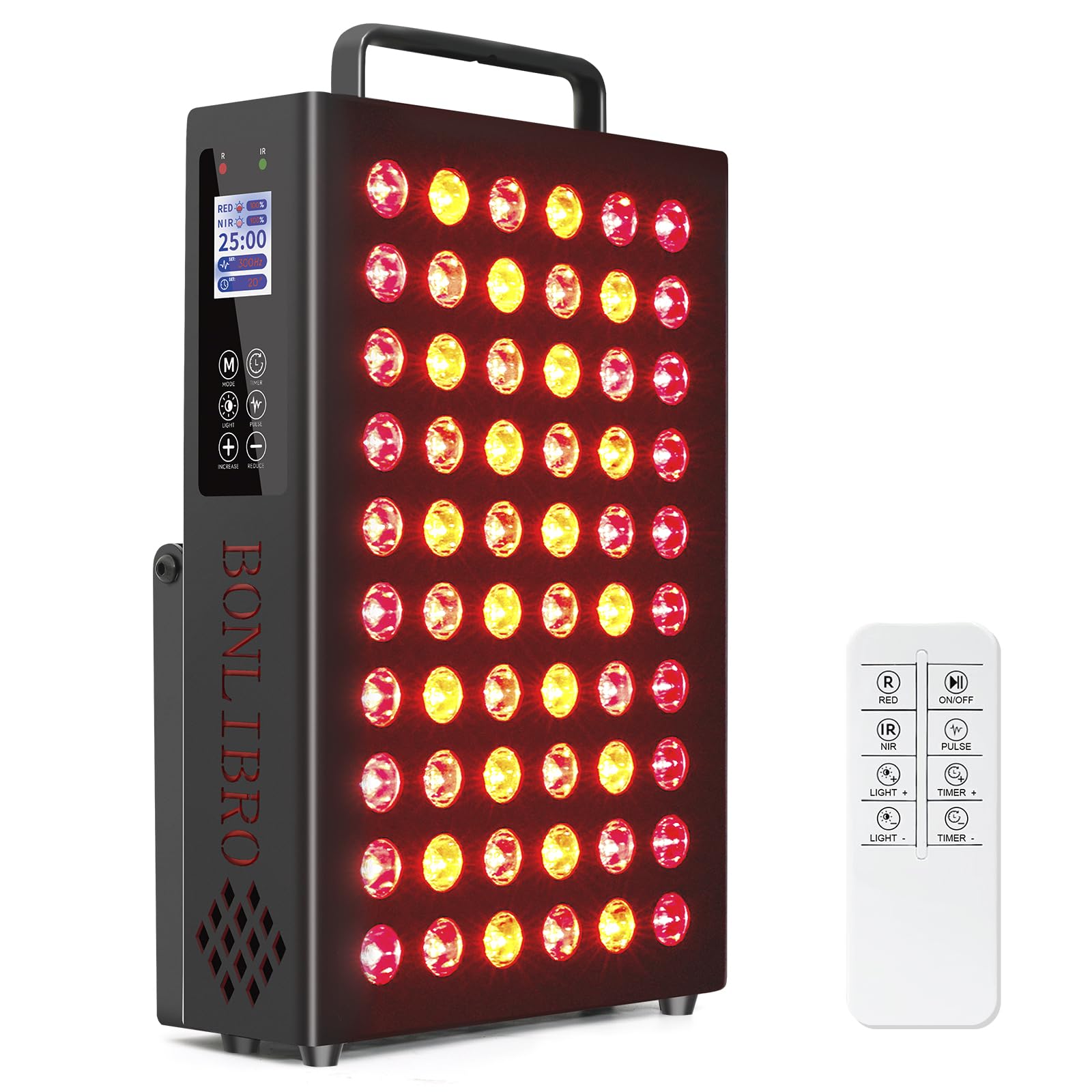 Photo 1 of Red Light Therapy for Face and Body, Infrared Light Therapy with Timer & Remote Control, Quad Wave 660nm 850nm 630nm 940nm Near Infrared Light Therapy Panel Portable Dual Chip LED Device for Body