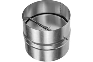 REPA MARKET Draft Blocker 4'' Inch - Backdraft Damper - Draft Stopper - Backflow Preventer - Inline Fan Vent Deflector - One-Way Airflow Ducting - Dryer Duct Connector with Backdraught Flap