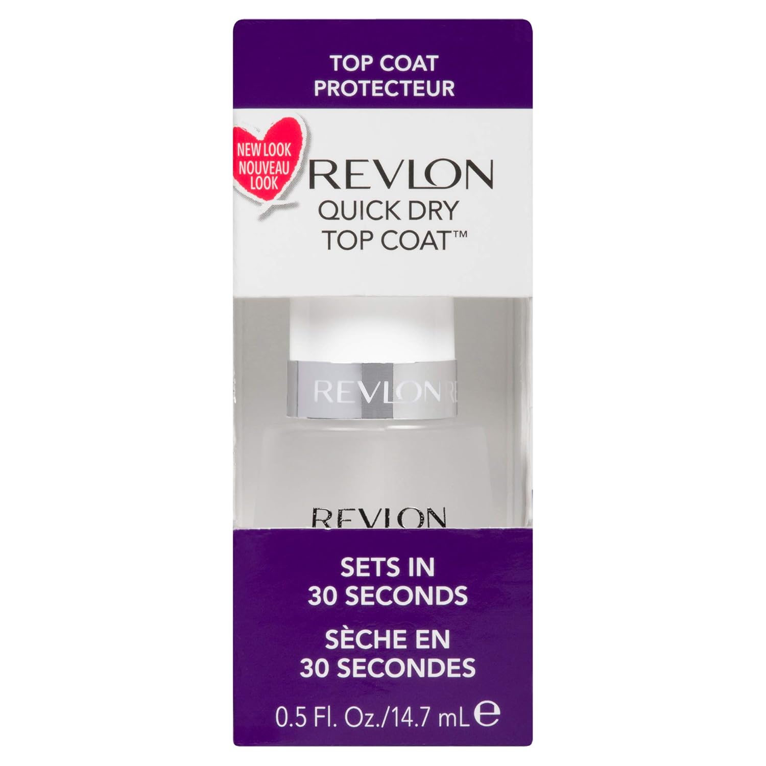 Revlon Multicare Base + Top Coat, 2 in 1 Nail Strengthener and Top Coat for Glossy Shine Finish, 0.5 oz : Beauty
