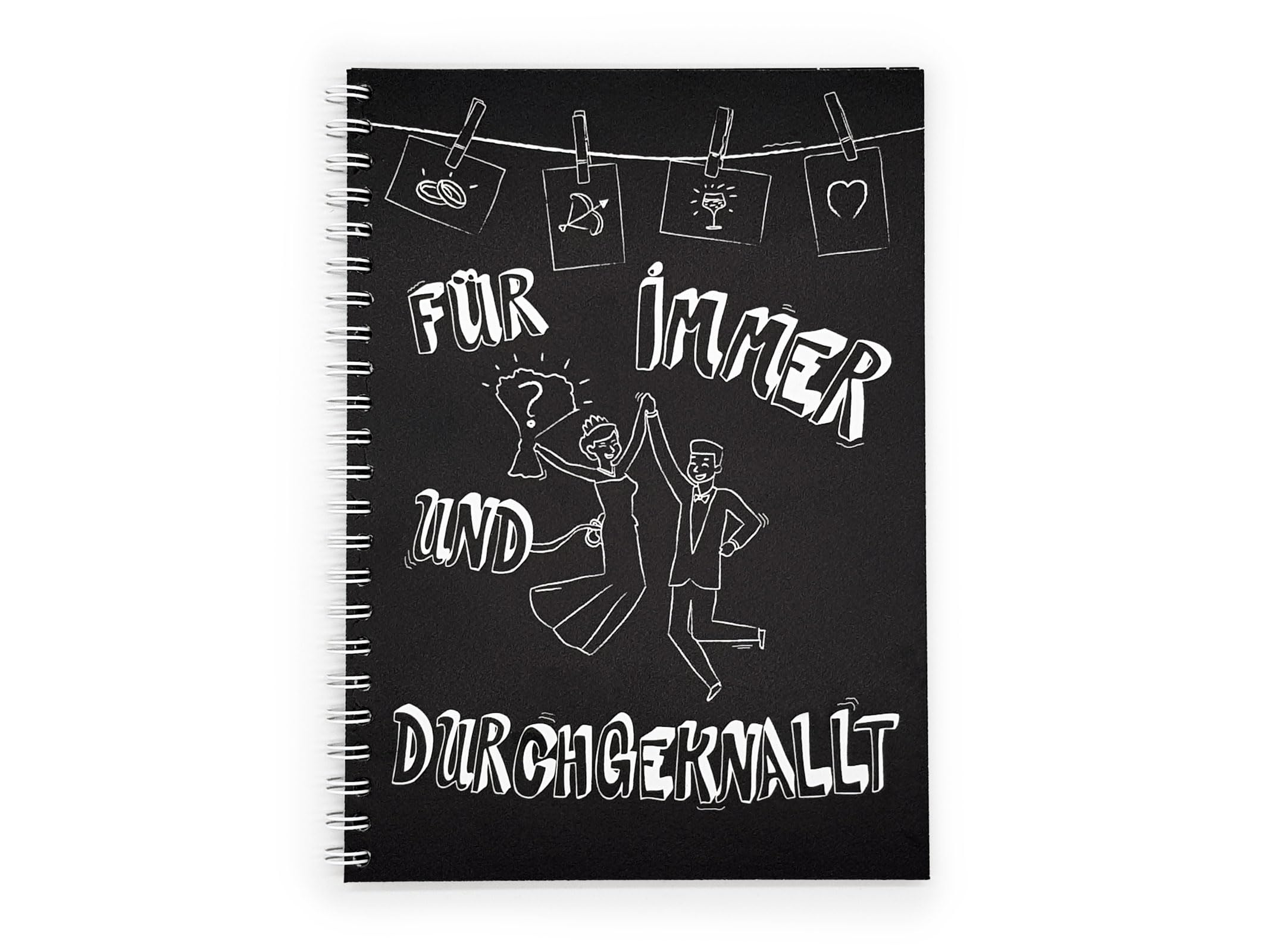 familiawedding Das Crazy Wedding Guest Book in DIN A4 A Really Bad Wedding Guest Book with Crazy Questions to Fill In