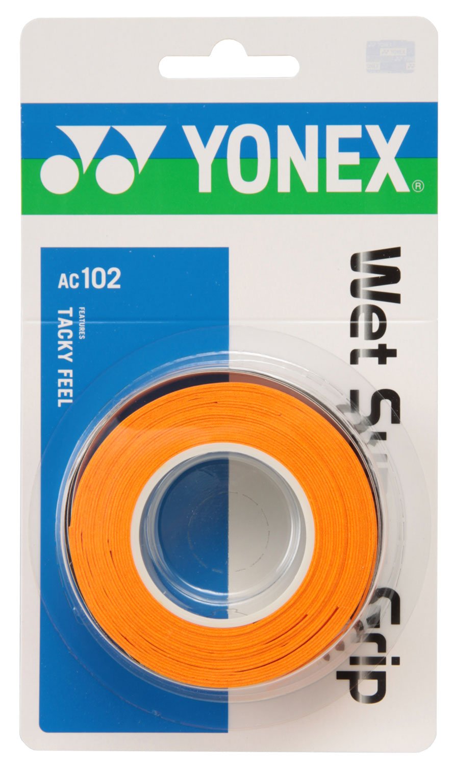 ヨネックス(YONEX) テニス バドミントン グリップテープ ウェットスーパーグリップ (3本入り) AC102 オレンジ商品画像