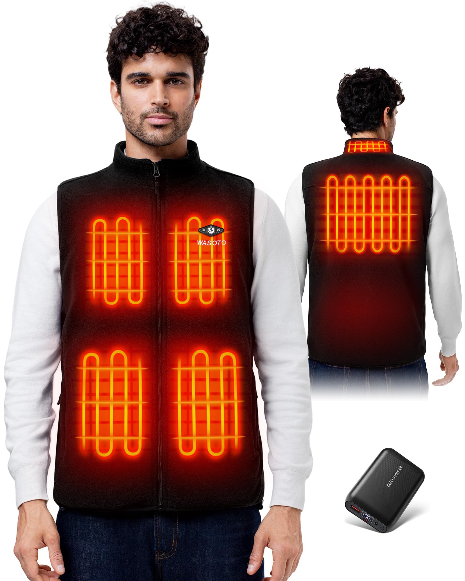 Photo 1 of Heated Vest for Men Fleece Vest?Black, M?