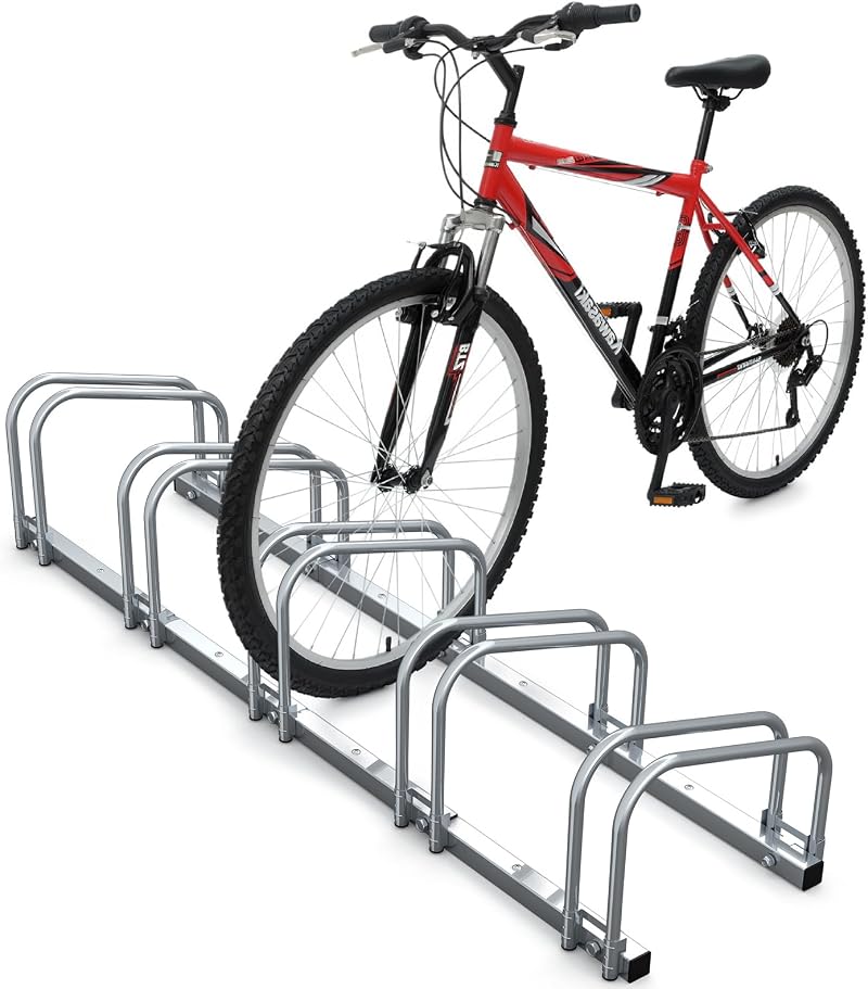 VOUNOT 4 Bike Stand Floor or Wall Mounted Bike Rack Garage Storage
