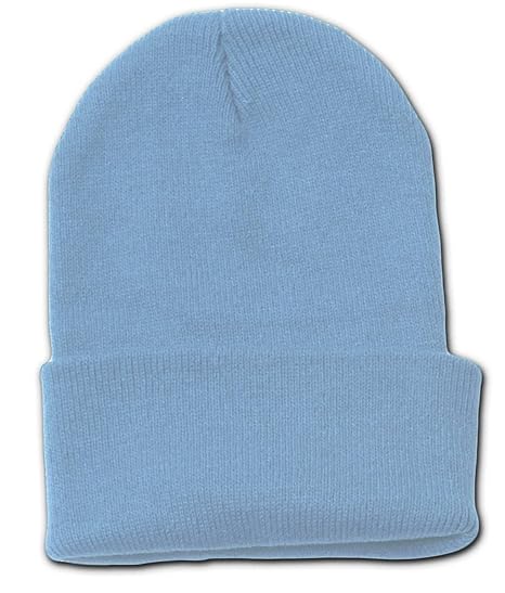 blue wooly hat