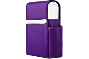 AATACAS PU Leather Sliding Cigarette Box Case with Lighter Holder and Belt Loop for Men and Women Unisex