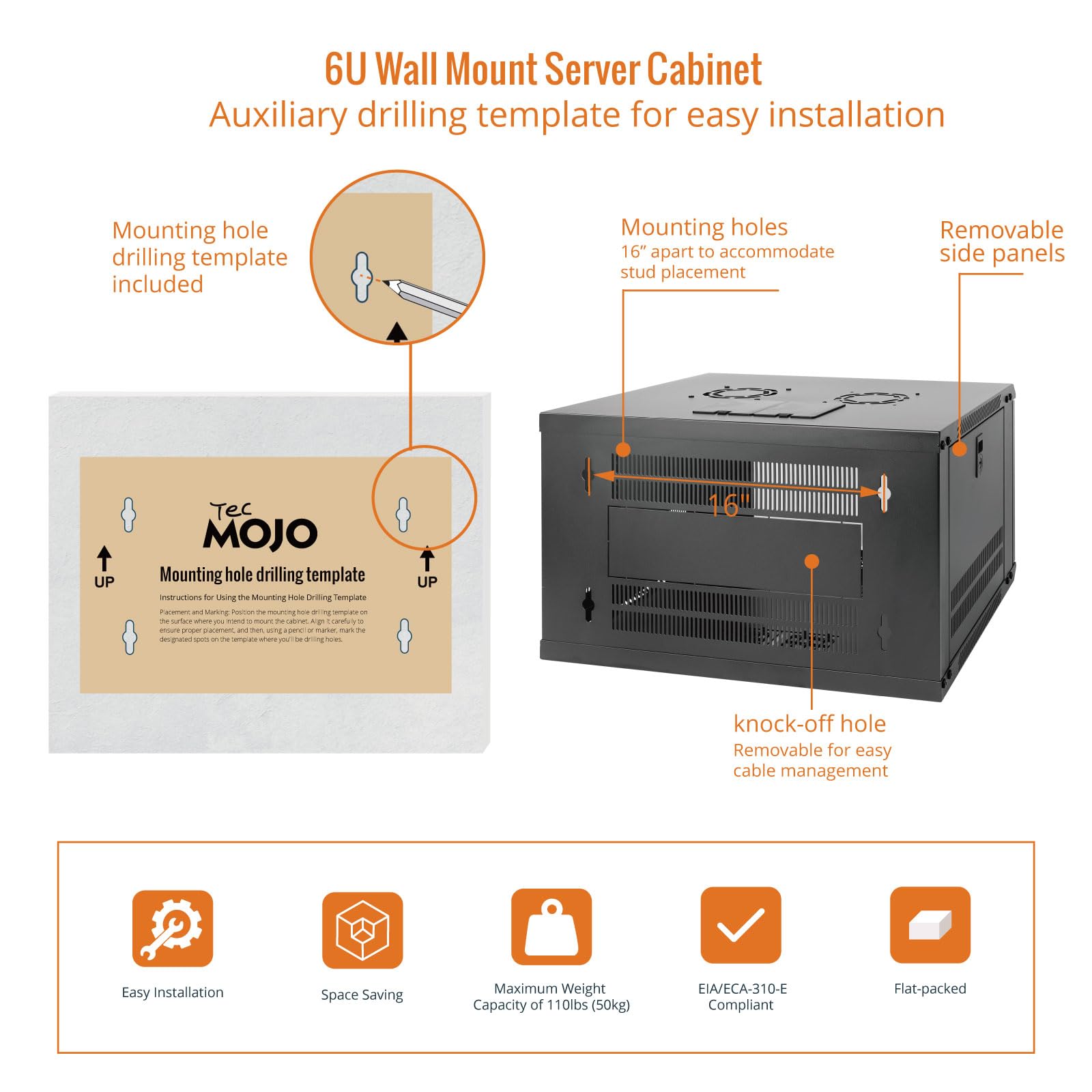 Tecmojo Mini Rack Project Mua Tecmojo 6U Wall Mount Server Cabinet IT Network Rack Enclosure ...