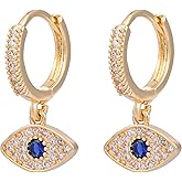 Luxury Gold Plated Earrings with Stylish Charm Designs Evil Eye Patterns good for Daily Wear Parties Special OccasionsEnhance Your Attire with These Eye-Catching Ladies' Jewelry Accessories