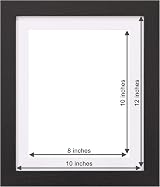 Fabian Clarke London 12x10 Modern Black Frame with White Mount 10x8 view 2