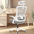 NEO CHAIR Ergonomic Office Desk Chair High Back Computer Gaming Mesh Chair with Comfy Task Adjustable Arms Lumbar Support Headrest Swivel for Home Office (Grey)