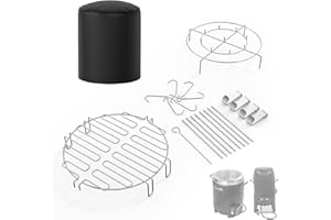 SafBbcue Turkey Fryer Accessory Kit for Char-Broil The Big Easy Accessories, Turkey Fryer Parts Kit with Waterproof Grill Cover for Char-Broil The Big Easy Oil-Less Smoker Roaster & Grill Parts