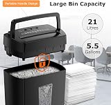 Bonsaii 12-Sheet Cross Cut Shredder P4 5x20mm 21L Auto Start/Reverse view 7
