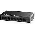 Binardat 8 Port Gigabit Ethernet Switch, 8 Ports 100/1000Mbps, Mini Size Metal Case Unmanaged Desktop|Wallmount Plug and Play