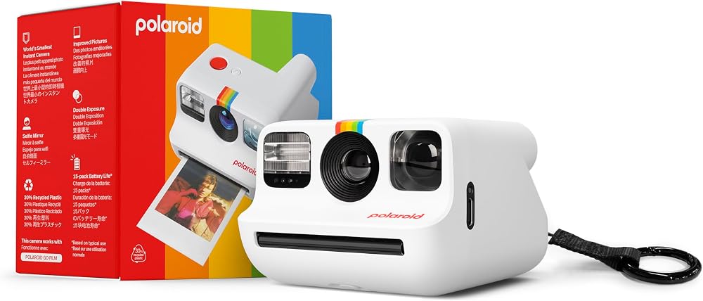 Polaroid Go Gen 2 White Bundle with Clip