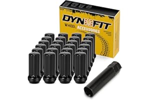 Dynofit M14x1.5 Spline Lug Nuts Black - Cone Bulge Seat Compatible with Chevy GMC Ford Cadillac Lincoln & More 6-Lug Wheels |