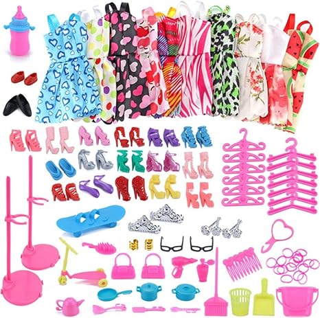83pcs Barbie Accesorios Kit Set Mamum 1Set Barbie Vestido Up Ropa Lot Barato Muñeca Accesorios Hecho a mano Ropa: Amazon.es: Grandes electrodomésticos