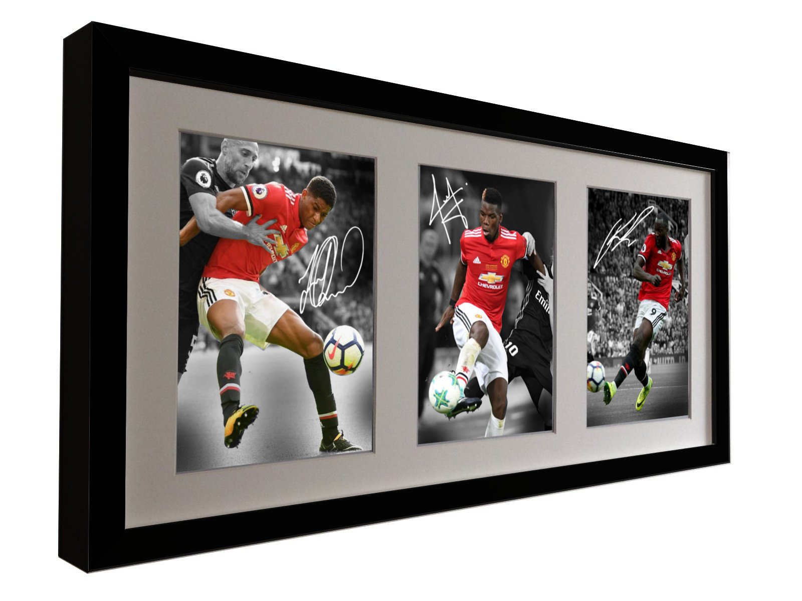 Kitbags & Lockers Signed Black 2017/18 Manchester United Photo Picture Frame Marcus Rashford - Paul Pogba - Romelu Lukaku Photograph Gift