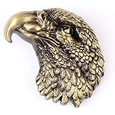 Longcreek Men’s Eagle Head Belt Buckle, Hawk Head American Bald Eagle Belt Buckle