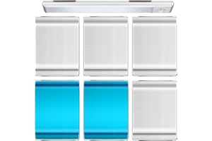 Konohan 6 Pcs Under Cabinet Lights Magnetic Sticky Replacement Magnetic Strips Blue Tape Strips with Adhesive Backing Cabinet Lights Sticky(1.77 x 1.38 Inches)