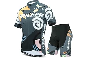 sponeed Bike Jersey and Compression Shorts sets Men's Biking Shirt with Pockets Ride Clothing Gear