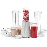 Tribest PB-250XL-A Kitchen Grinder &amp; Personal Blender for Shakes and Smoothies with BPA-Free Portable Blender Cups, White