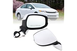 Lqito Right Passenger Side Mirror Compatible With 2012 2013 2014 2015 Honda CIVIC With Manual Folding Power Glass Non-Heated 
