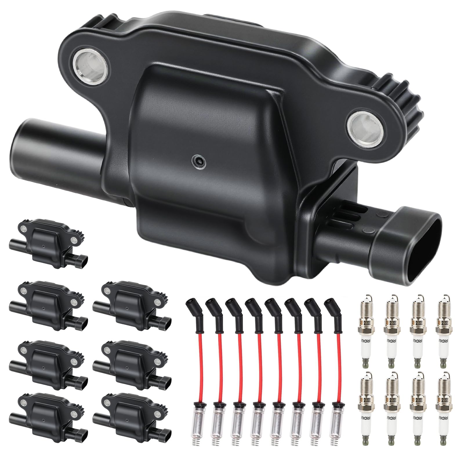 Photo 1 of ********MISSING THE SPARK PLUGS AND CABLES*********
8PCS Square Ignition Coil Pack and Iridium Spark Plugs with Wires for 5.3L V8 Compatible with Chevy 1999-2013 Silverado 1500 GMC Sierra 1500 Suburban Tahoe Avalanche Yukon Envoy, UF413, 94567, 9748GG