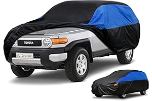 GUNHYI Toyota Car Cover Custom Fit Toyota FJ Cruiser Waterproof All Weather, Lightweight Full Exterior Cover for Automobiles Outdoor Sun UV Rain Dust Snow Wind Protection.