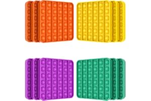 SoulLife 12 Pack Fidget Toys,Push Pop Fidget Sensory Toys Set,Stress Relief Gifts for Kids & Adults,Pop Bulk & Party Favors Toddler Toys for Easter Gifts,Party Supplies,Classroom Prizes