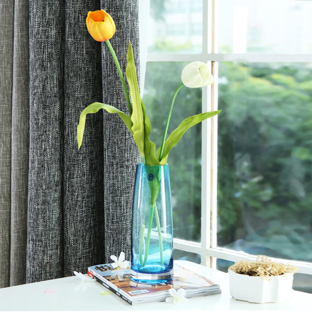 European Coloured Glass Vase Transparent Ikea Vases Living