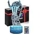DAHEYMA Soccer Night Light for Kids, 3D Optical Illusion Mood Light 16 Colors LED Dimmable with Remote Room Football Decor, Soccer Lamp Gifts Toys for Boys Girls Teens Men
