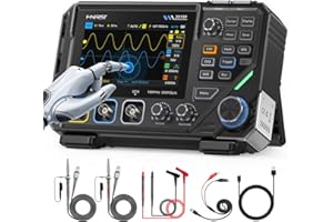 FNIRSI 2D15P 100MHz Digital Oscilloscope Multimeter DDS Signal Generator 3 in 1, 2CH Automotive Oscilloscope Multimeter 19,999 TRMS Counts, 500MS/s Sampling, 4.3'' Touch Screen