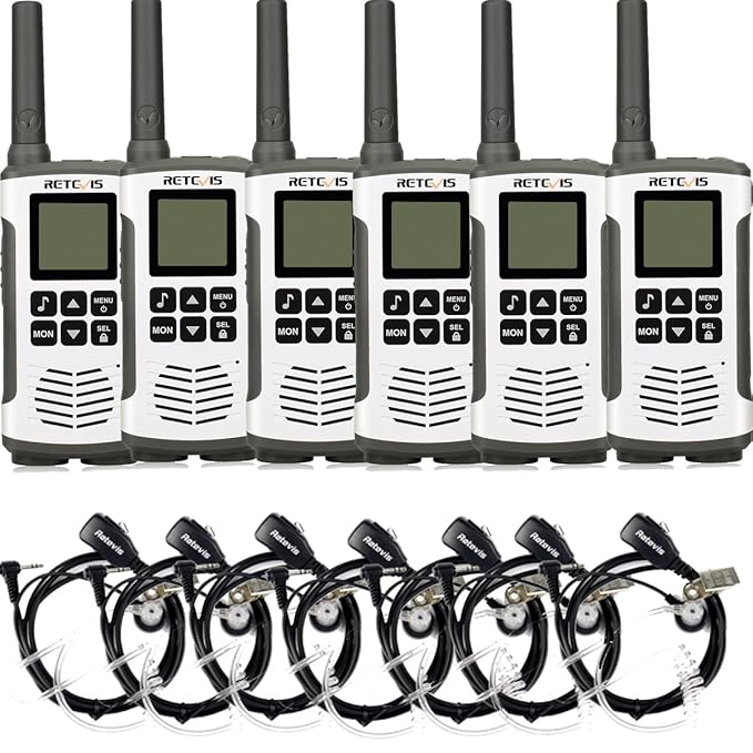 Retevis RT45 Walkie Talkies with Earpiece Crystal Sound Two Way Radio