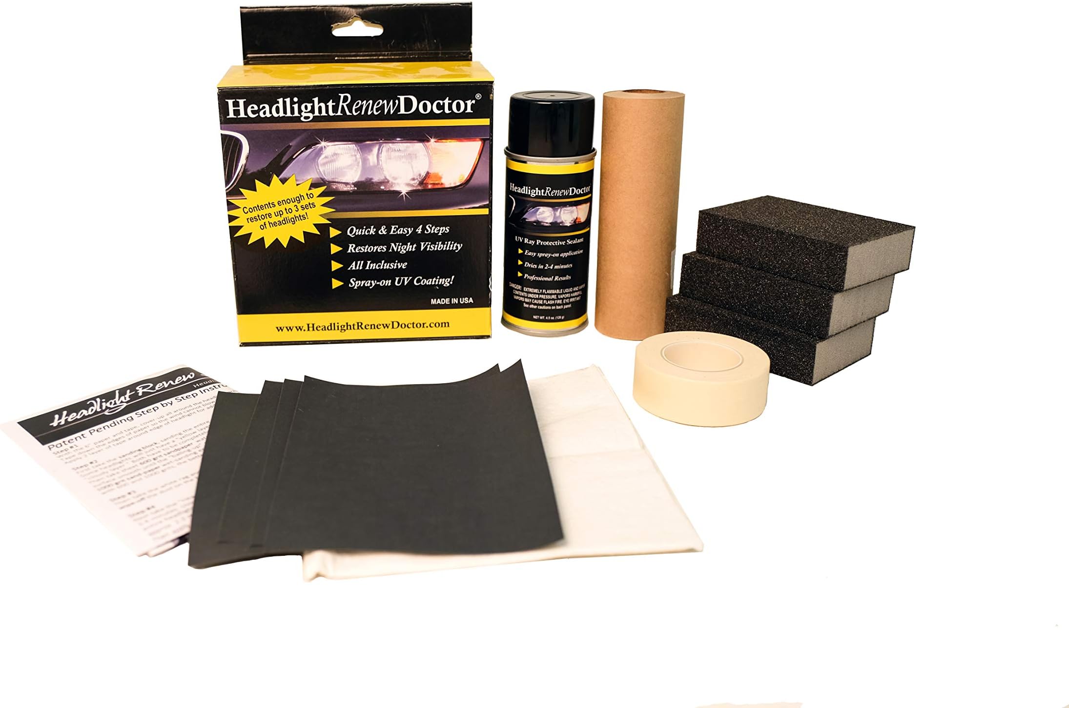 Headlight Restoration DIY 3 Application Kit