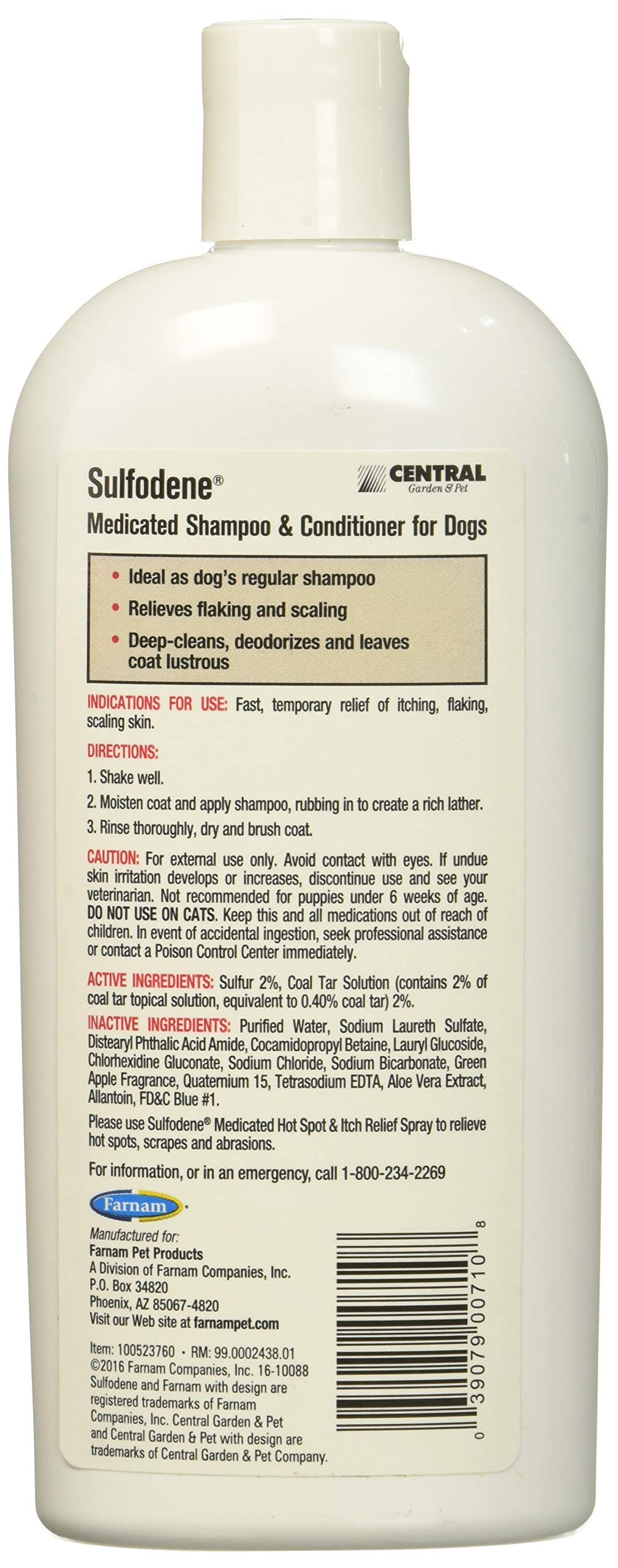 (3 Pack) Sulfodene Medicated Shampoo and Conditioner for Dogs 12 Ounce