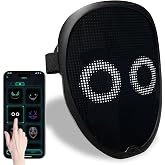 Depointer Life LED Mask with Bluetooth App Controlled &amp; Customizable | Face Transforming,Halloween Costumes,45 Animations And 70 Still images,Halloween Birthday Perfect Gifts,Fit Kids Adults