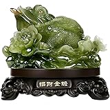 BOYULL Feng Shui Money Frog (Three Legged Wealth Frog or Money Toad) Statue,Feng Shui Decor,6.9"(W) x 6.5"(H)