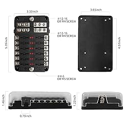 12 Way Fuse Block Waterproof Marine Fuse Holders