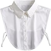 YAKEF Lady Half-Shirt Blouse Detachable Lace Chiffon Fake Collars Dicky Collar Faux Collar