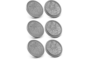 MIDLE 6/Pack Yes No Challenge Coin Bulk Decision Maker Divination Collector's Medallion Souvenir Divination Flip Coin Lucky Metal Coins Party Game Supplies Silver